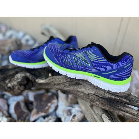 New Balance Womens Size 9.5 Purple Neon Green Cushioning Shoes‎ Sneakers W575BL1 - Picture 3 of 9